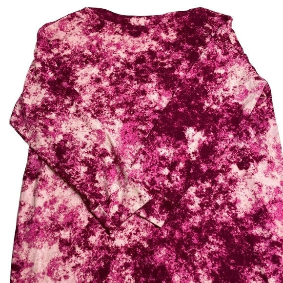 Jenni Printed Long Sleeve Sleep Shirt Pink Splash Tie Dye XL - Picture 6 of 6